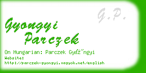 gyongyi parczek business card